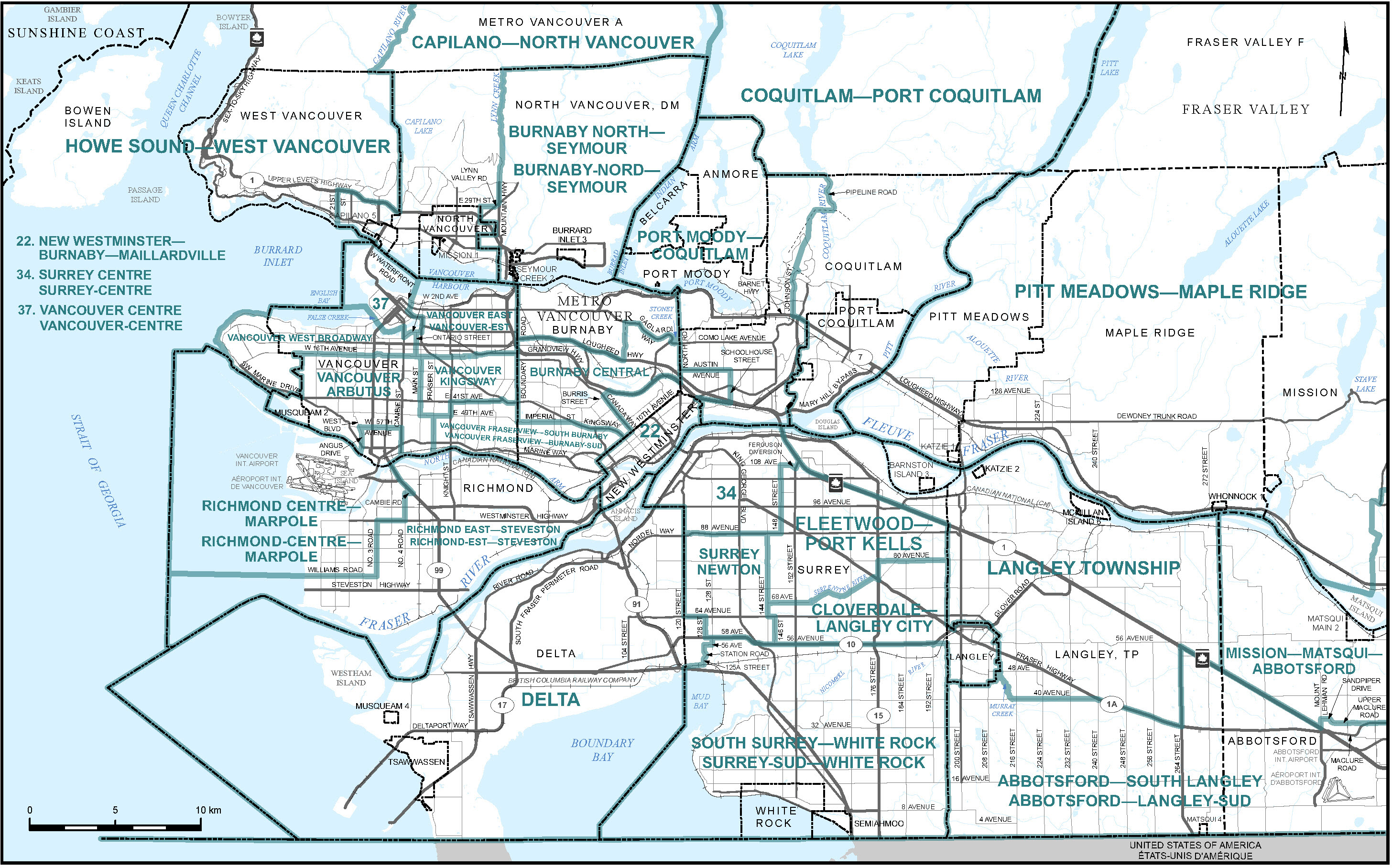 Carte de la ville de Vancouver et ses environs (carte 11)